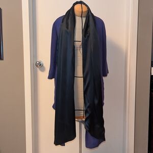 Alexander Wang Black Silk Satin Wrap